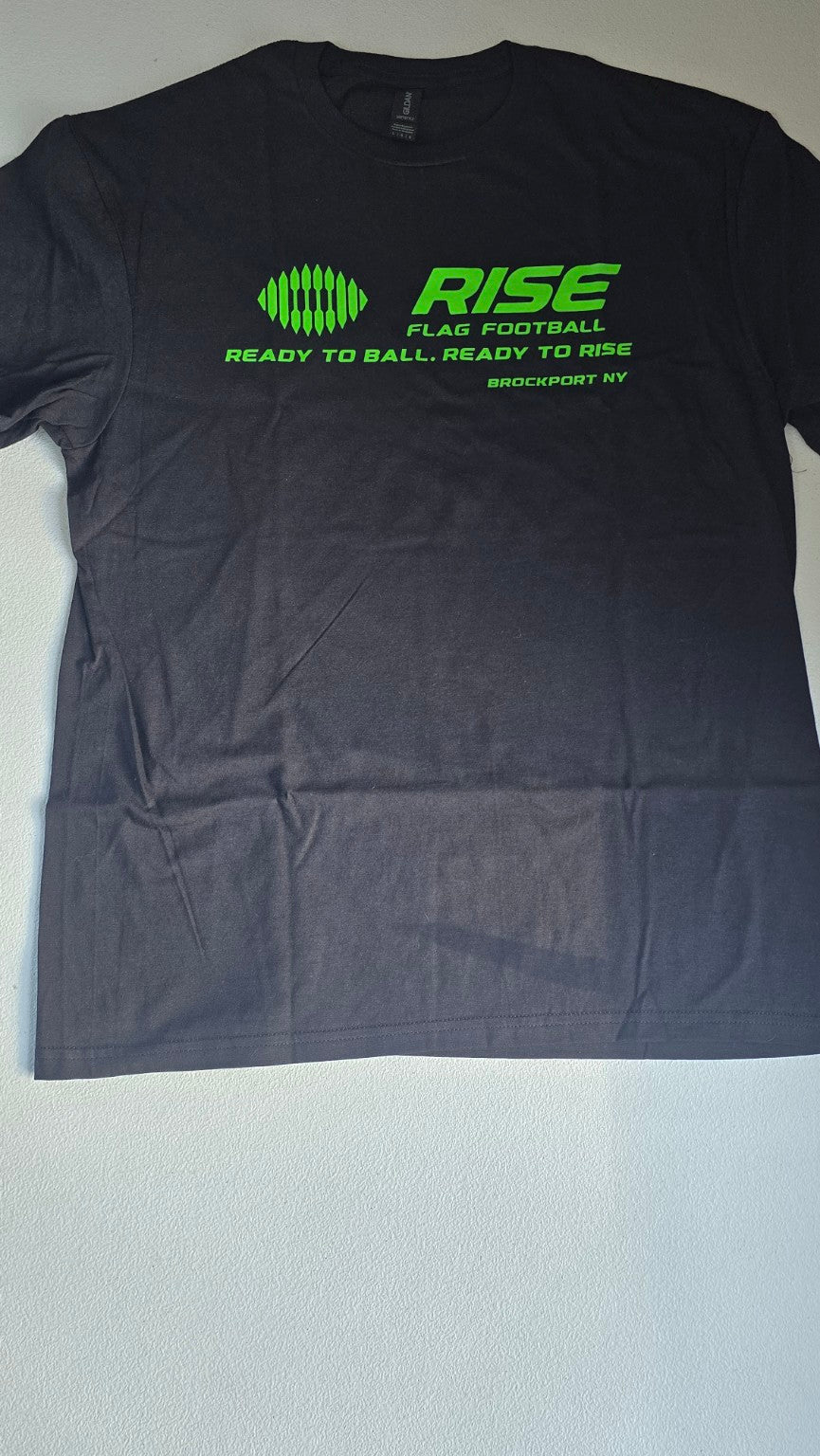 Flag Football T-Shirt - RISE Logo - Gildan (Adult)